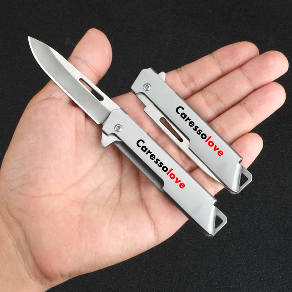 7 Chromium Steel Folding Knife Household Peeler Box Cutter Portable Camping Emergency Pocket Knife EDC Express Unpacking Knife