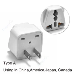 US Plug Adapter Mexico Canada American Travel Adapter AU UK EU To US Wall Socket AC Outlet Adapter Socket Power Converter
