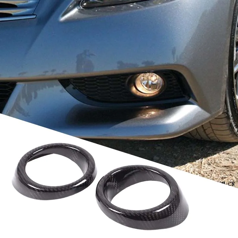 For 2010-2013 Infiniti G Series Real Carbon Fiber Front Fog Light Decorative Ring Car Fog Light Cover Auto Accessories