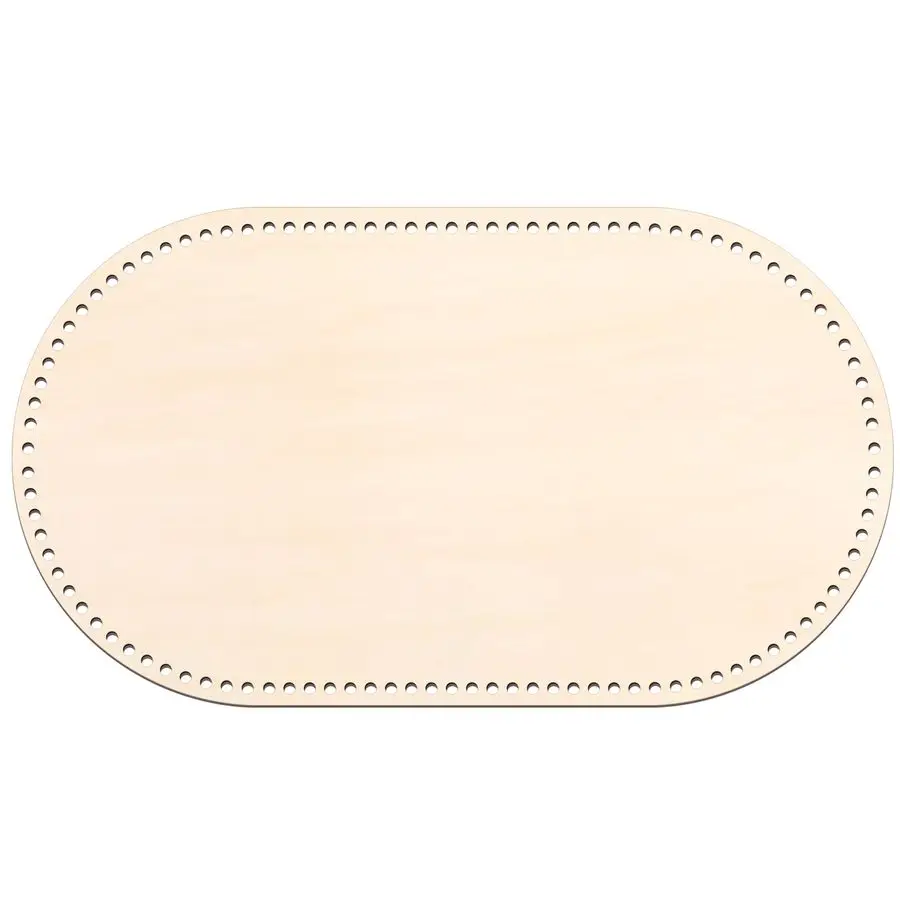 

Moses Basket Wood Bottom 27.56 x 15.75 Inches 70 x 40 cm Oval Natural Wood Base Shaper for DIY Crochet or Knitting Weaving Craft