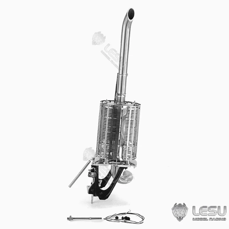 RC 1/14 Metal Modified Exhaust Chimney for Tamiya Hydraulic Excavator Loader Dump Truck for MAN VOLVO Trailer Tipper DIY Parts