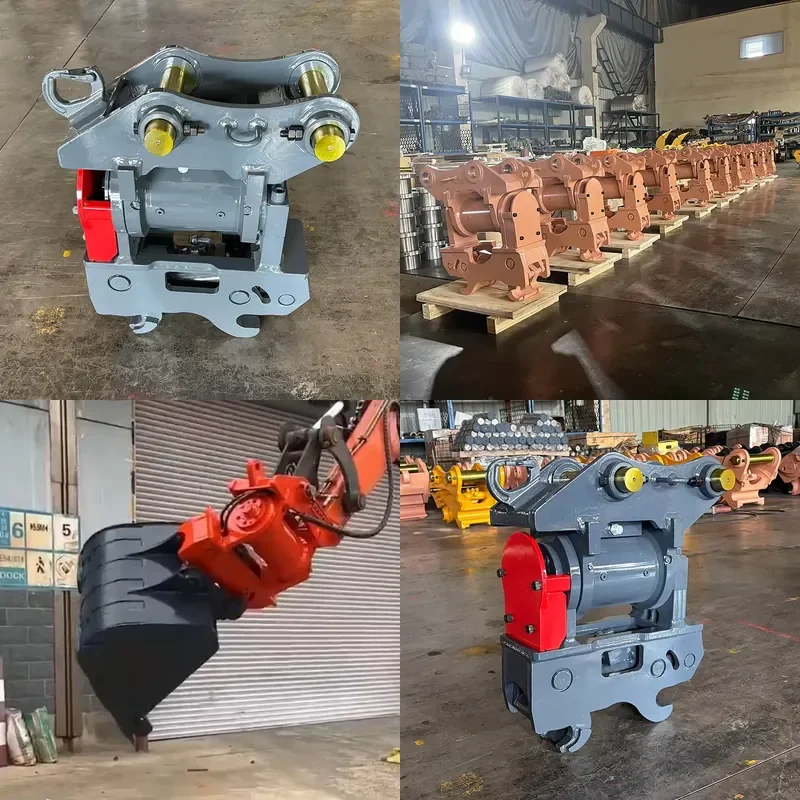 for Excavator Hydraulic Tilt Rotating Quick Coupler Fast Hooking Device Tilt Rotation Attachment