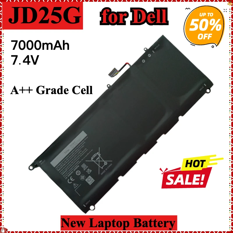

New JD25G 90V7W PW23Y 7.6v 60wh Laptop Battery for Dell Xps 13 9360 for 0rnp72 0tp1gt Laptop Batteries new Li-ion 4 Cell