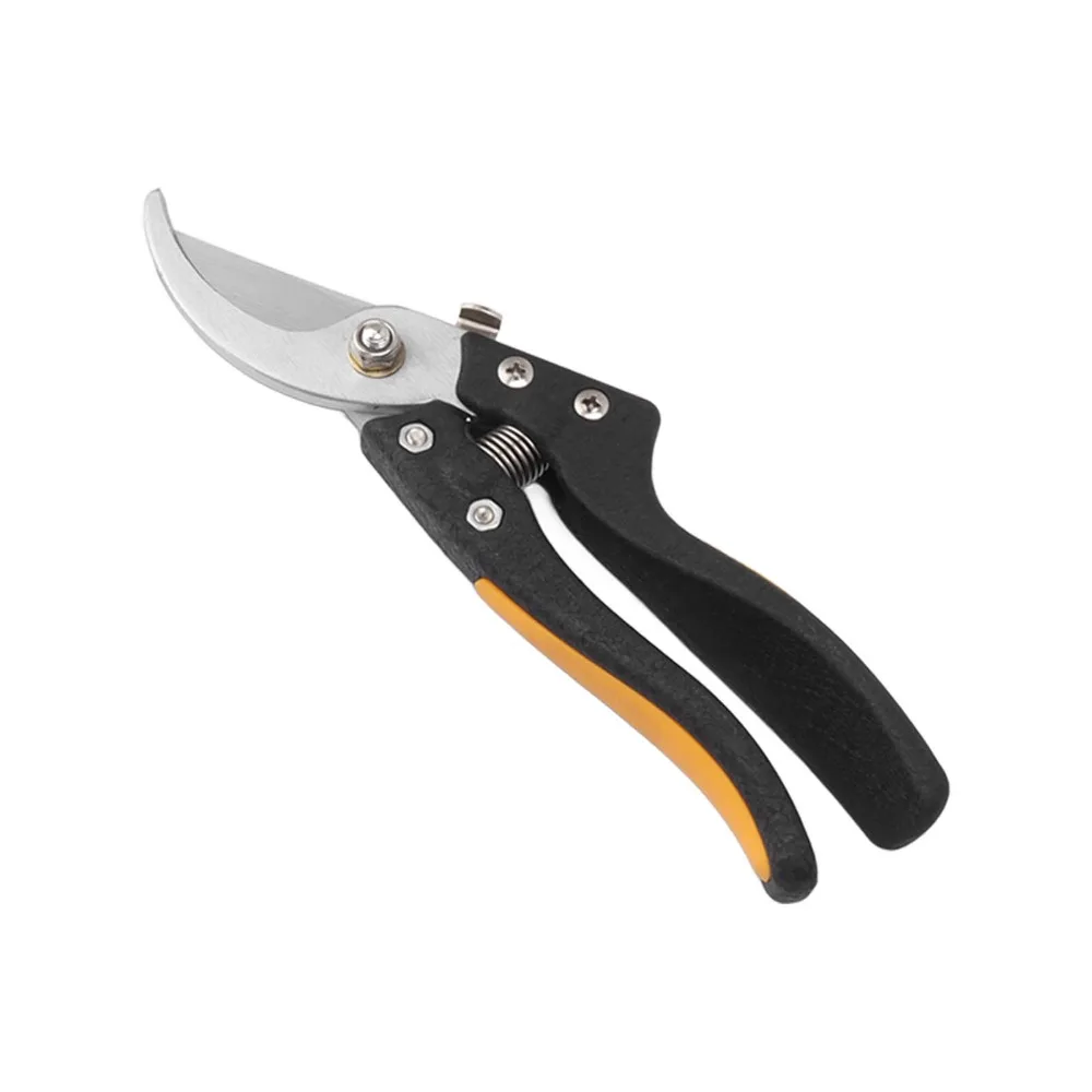 Durable Steel Pruning Shears Sharp Blade Black and Yellow Garden Shears Hand Operated Labor-saving Elbow Garden Clippers