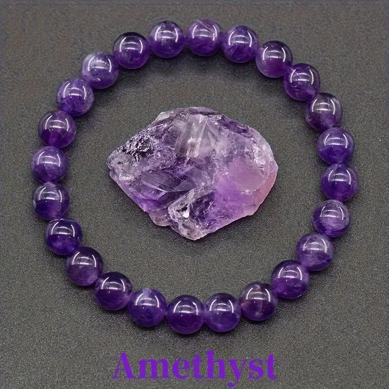 4 Pcs/Set Bohemian Gemstone Bracelet Wealth & Love Amethyst Tiger's Eye Obsidian Blue Apatite Bead Bracelet Lucky Success Gift