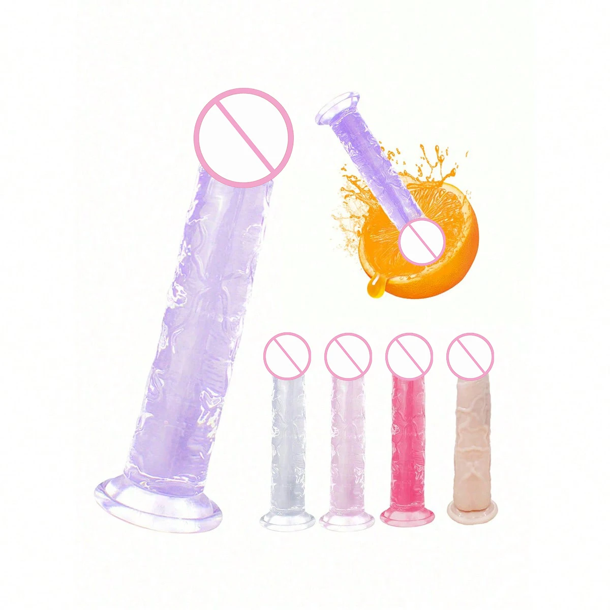 5 Colors Small Transparent Dildo Suction Cup Jelly Dick Women Erotic Anal Sex Toys Soft Clitori Vaginal Masturbators Penis