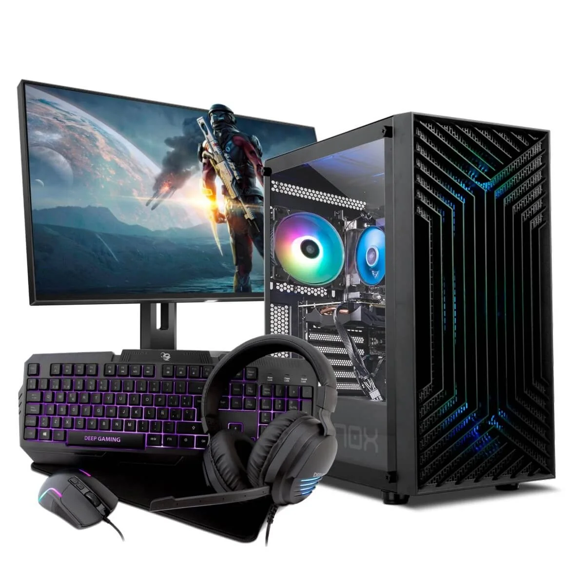 PC GAMING full PC RACING AMD RYZEN 3 4300G - 16GB DDR4 - 1TB HDD + 256GB SSD M.2 - GRAFICA RADEON GRAPHICS - WIFI - WINDOWS 11 - MONITOR 22 "FULLHD-COMBO GAMING - PC Gamer, desktop computer