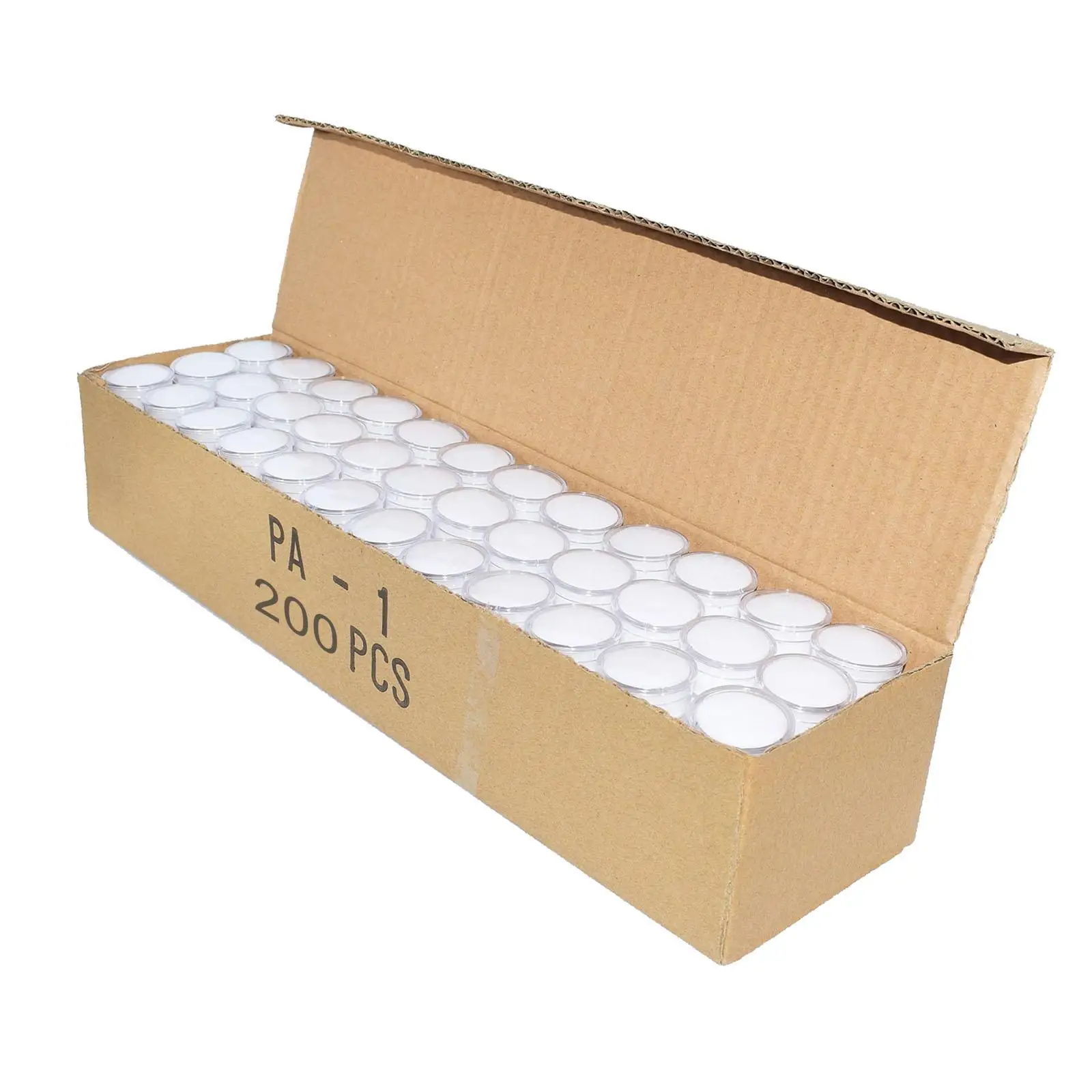 Mini Round Acrylic Jewelry Box Small Loose Gemstone Display Holder Case for Accessories Storage and Nail Art
