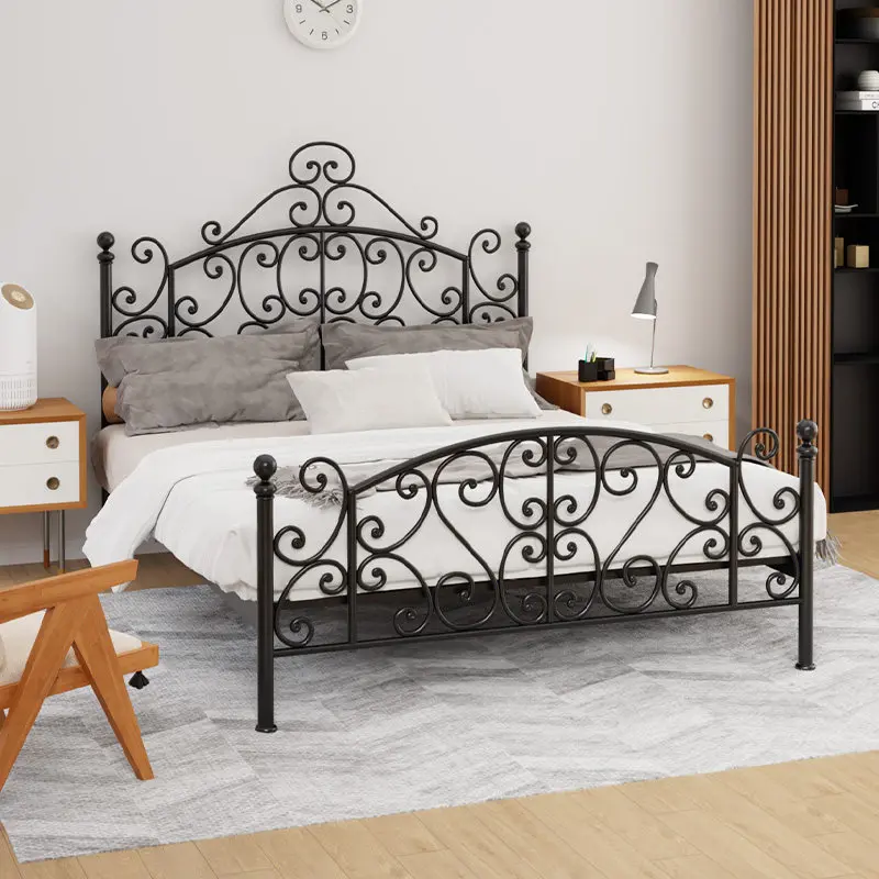 

Железная кровать в скандинавском стиле, односпальная, 1.2 метра, популярная у блогеров, легкая роскошь, железный каркас, утолщенная, прочная, C7