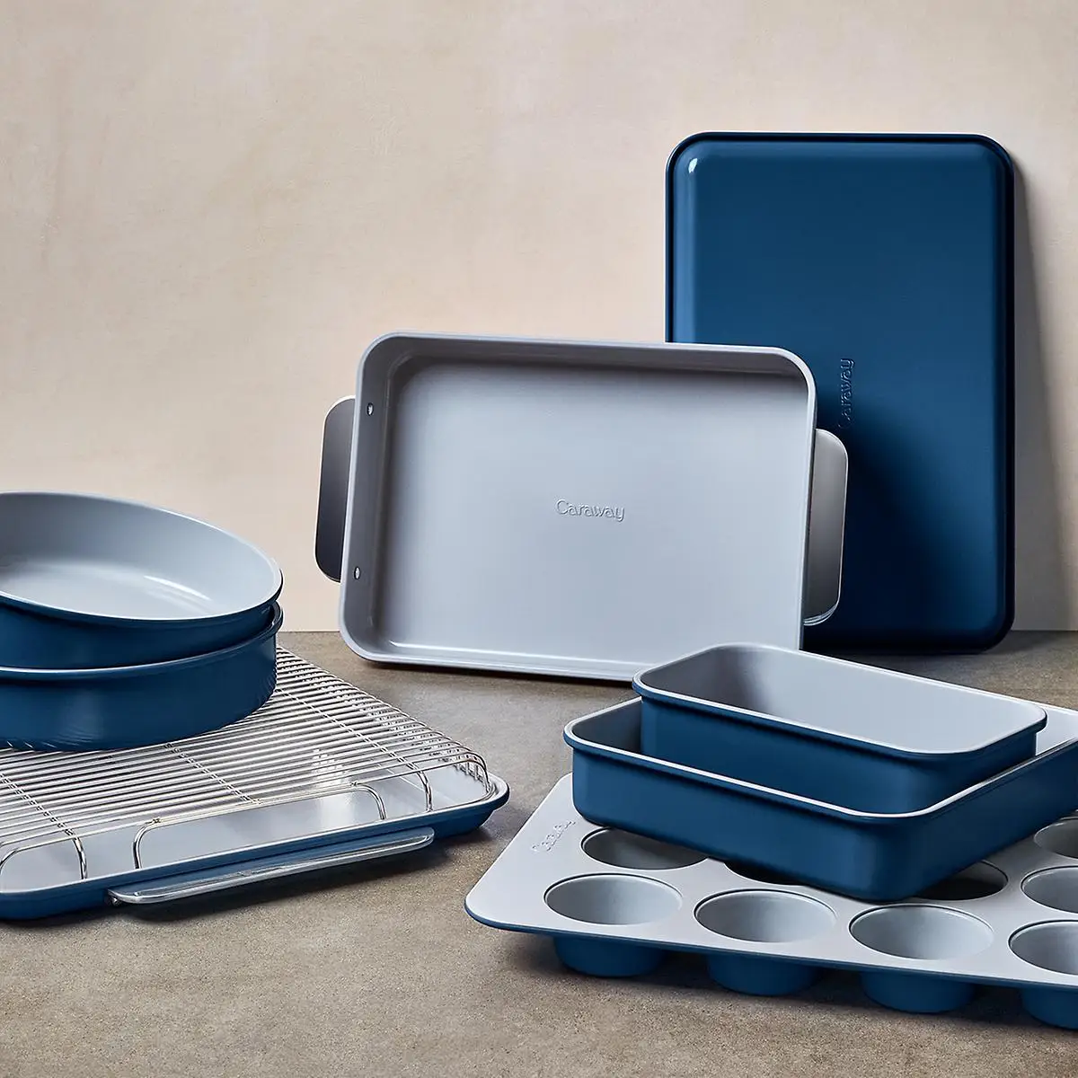 Caraway Home Non-Stick Bakeware Navy Set of 11