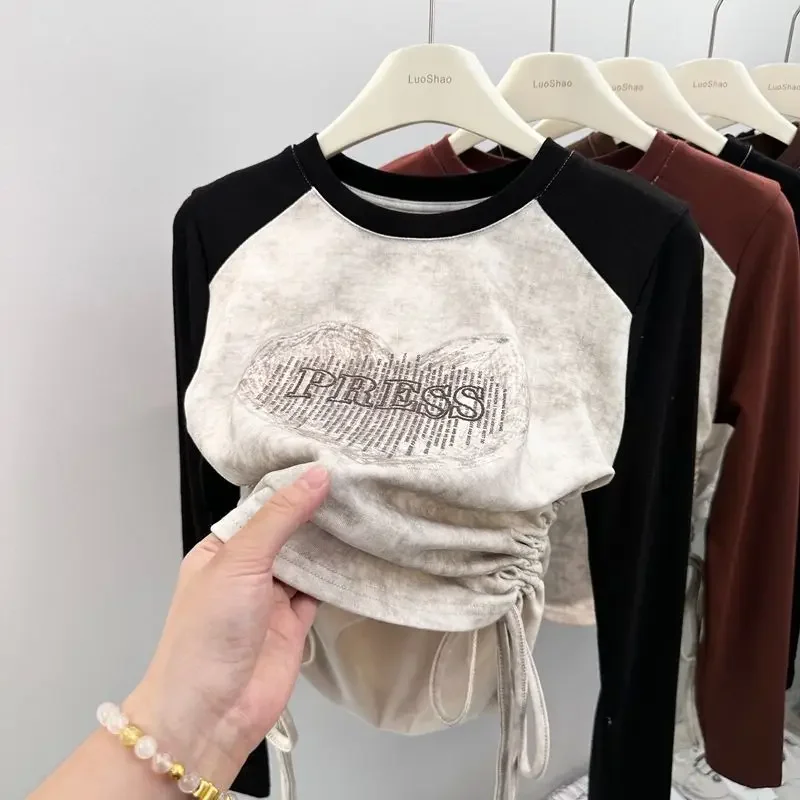 2026 Girls Long Sleeve T Shirt Spring Autumn Kids Base Layer Tops Casual Children Inner Wear