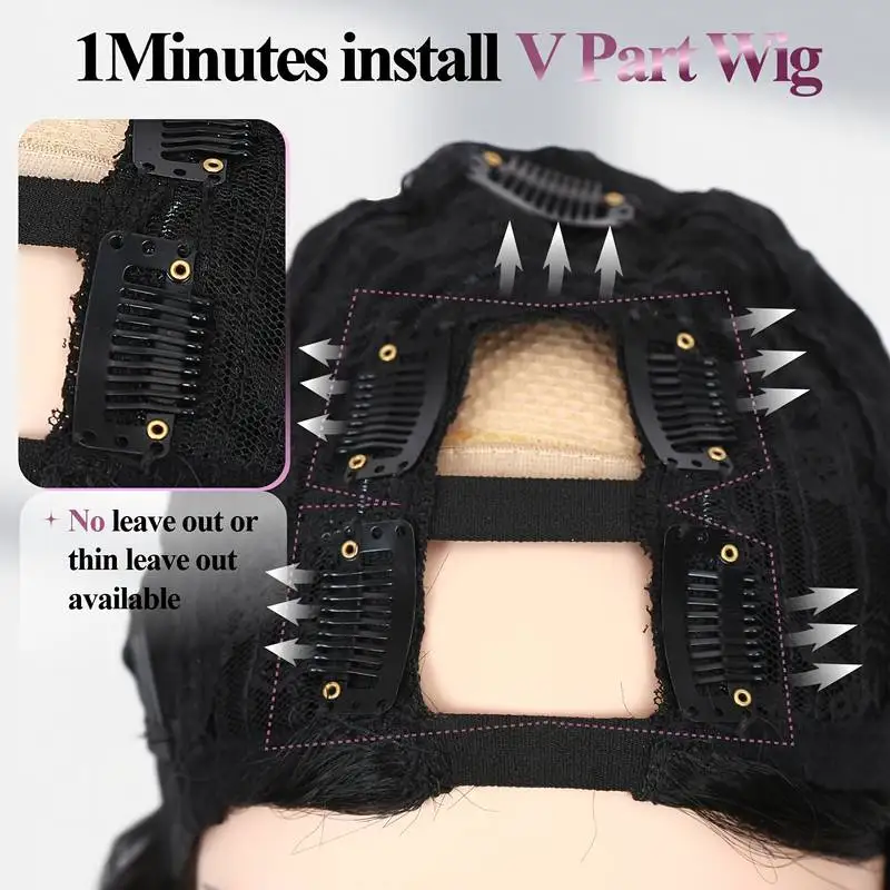 18 بوصة الجسم موجة الخامس جزء شعر مستعار للنساء الشعر البرازيلي اللون الطبيعي خصلات الشعر المستعار الإنسان 220 الكثافة آلة صنع الباروكات الشعر البشري