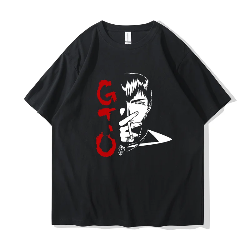 Harajuku Funny Anime Great Teacher Onizuka T Shirt Men Gto Manga Tshirt O-Neck Cotton Tee Top Japan Eikichi T-Shirt