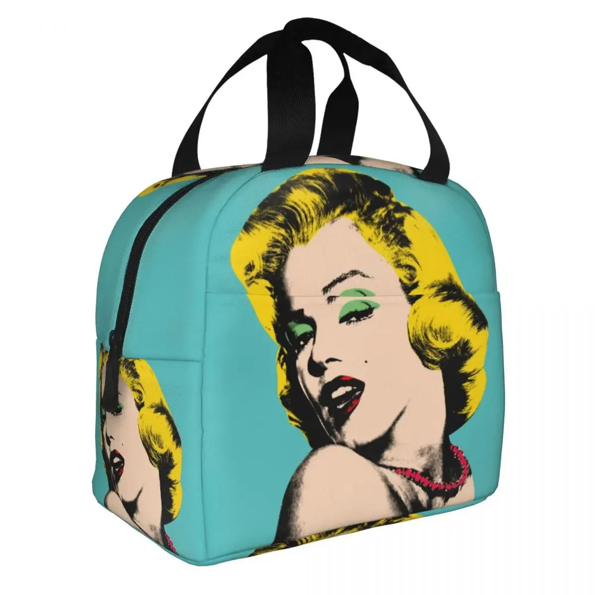 Pop Art Golden Warhol Lunch Box Resuable Waterproof Thermal Cooler Food Gold Girl  Insulated Lunch Bag for Women Work Bags