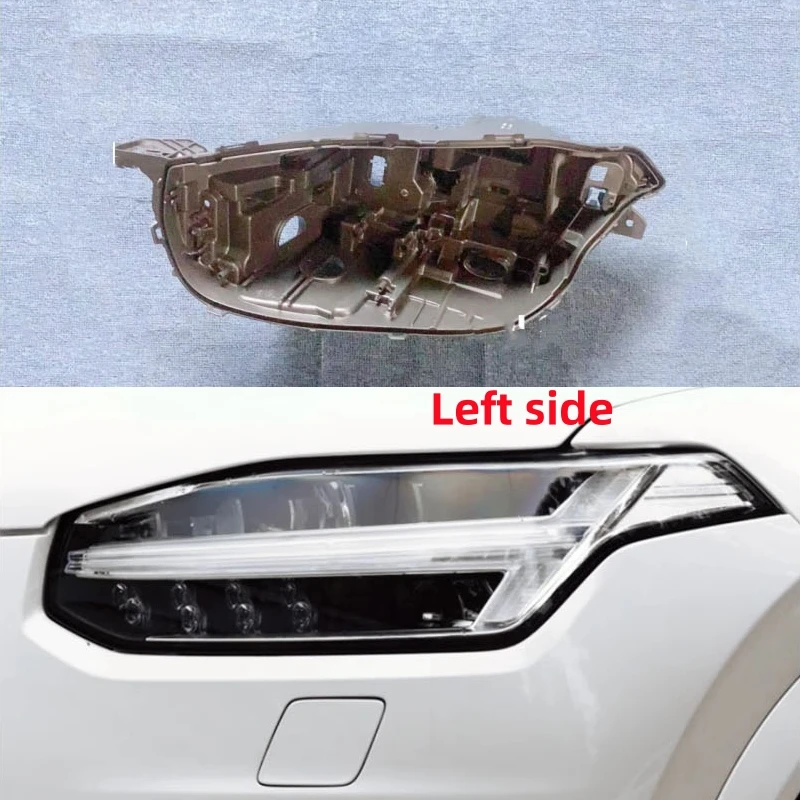 

Для Volvo XC90 2015 2016 2017 2018 2019 2020 2021 2022 Замена основания фары Домашняя фара Черная задняя задняя оболочка