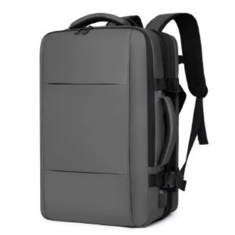 Multi functional dual college student computer backpack with dry wet separation large capacity for business travel expandable