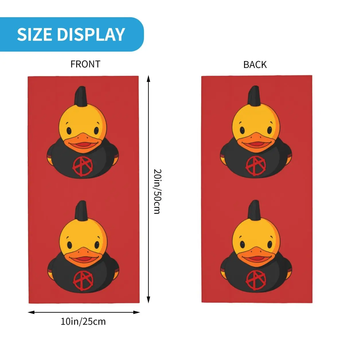 Custom Anarchy Boy Rubber Duck Bandana Neck Warmer Women Men Winter Ski Hiking Scarf Gaiter Face Cover