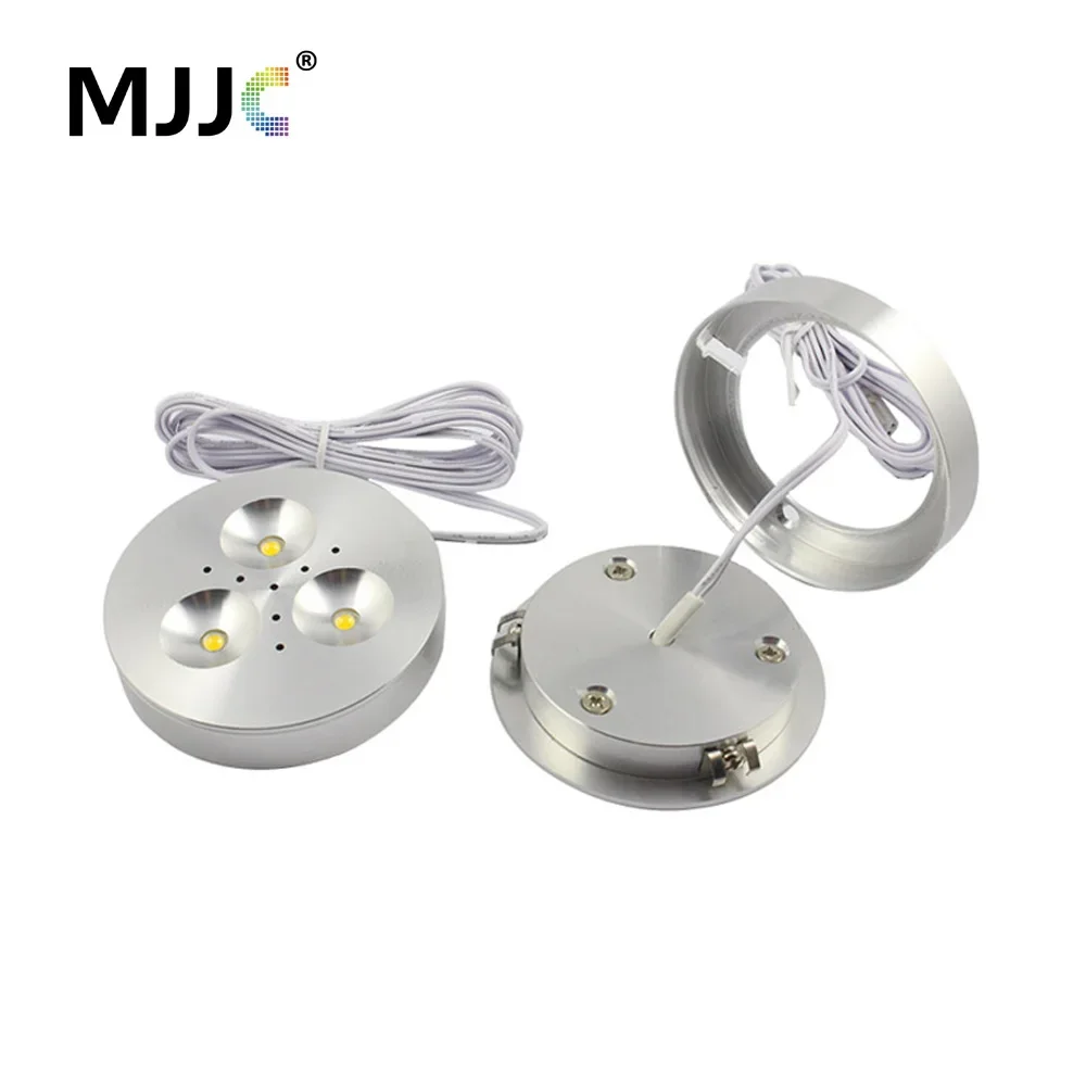 

Warm White 12V DC 3W LED Under Cabinet Light Puck Light for Kitchen lighting (Epistar 300LM)