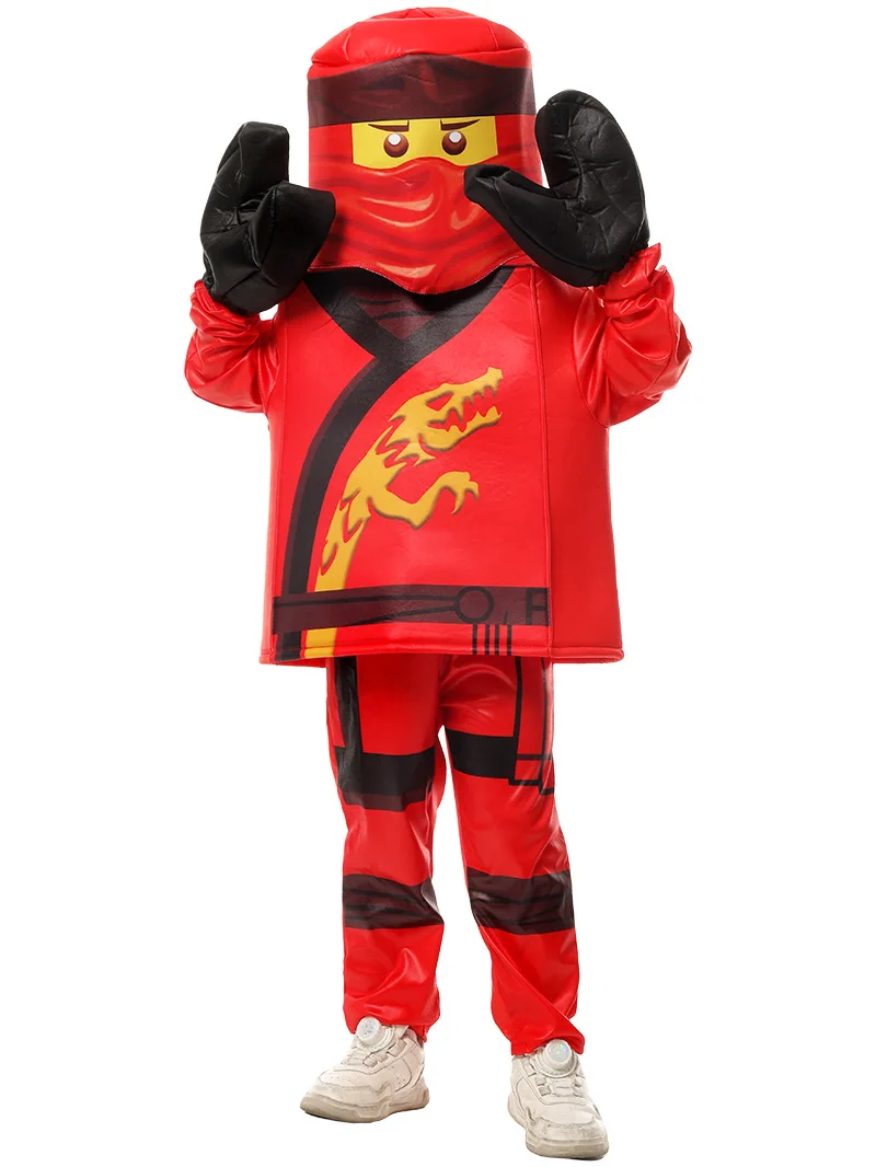 Halloween Japanese ninja  Bodysuit Kids Cosplay Party Costume Zentai game theme Clothes image 2