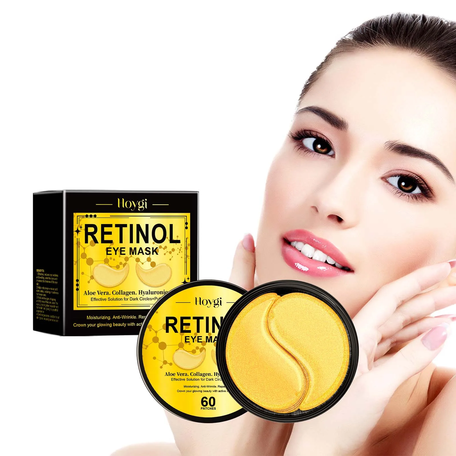 

Retinol Eye Mask Anti Dark Circles Eyes Bags Skin Firming Collagen Moisturizing Aloe Repair & Firming Brighten Under Eye Patches