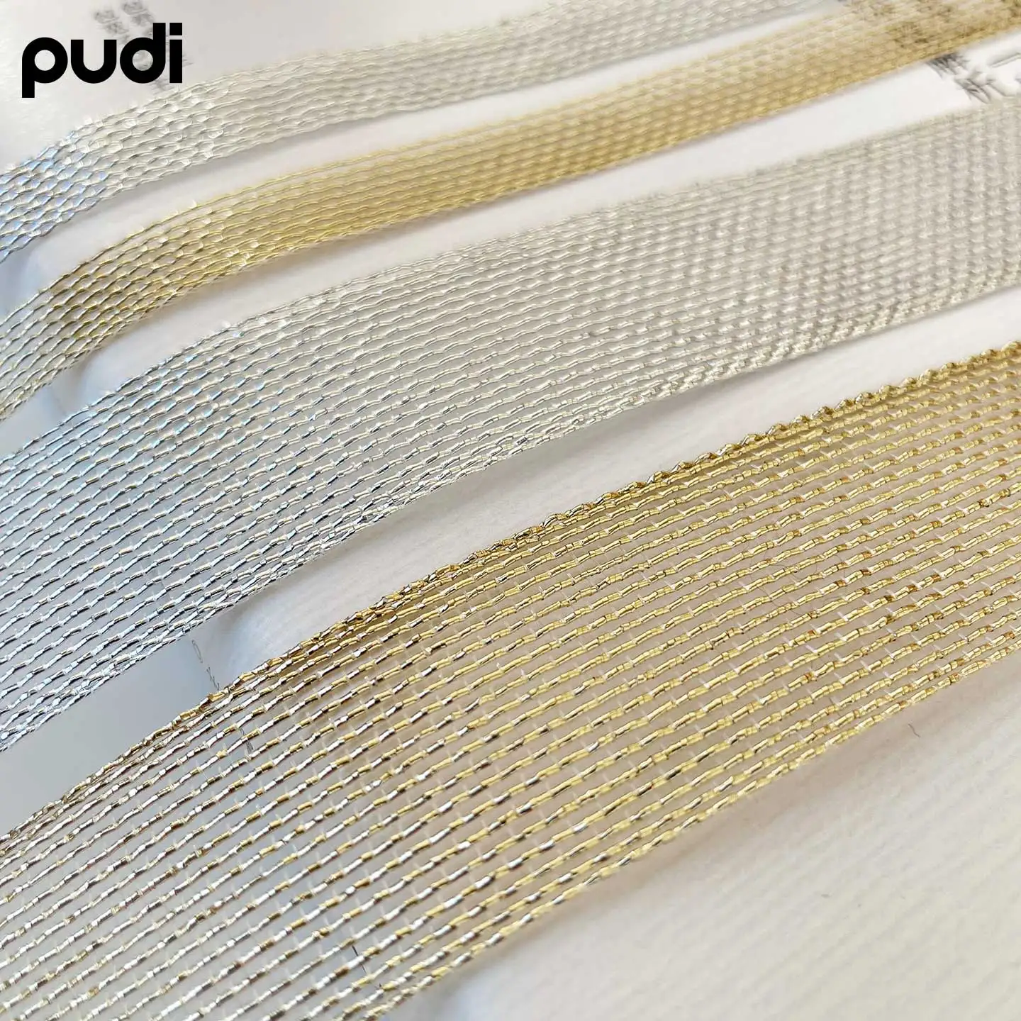 10/15/25mm Wide Hollow Flat Ribbon, Mesh Ribbon, Gold Thread Clothing Ribbon, DIY Decorative Accessories