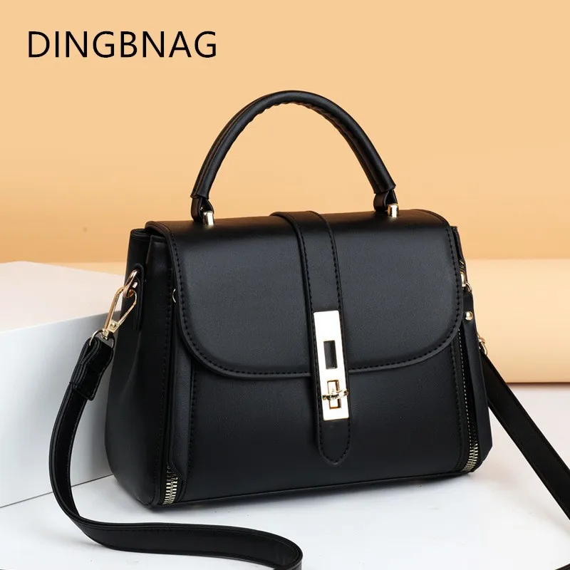 

New Luxury Designer Handbag 2023 New Retro Fashion Shoulder Bag Soft Leather Middle-aged Women's Portable Messenger Bags