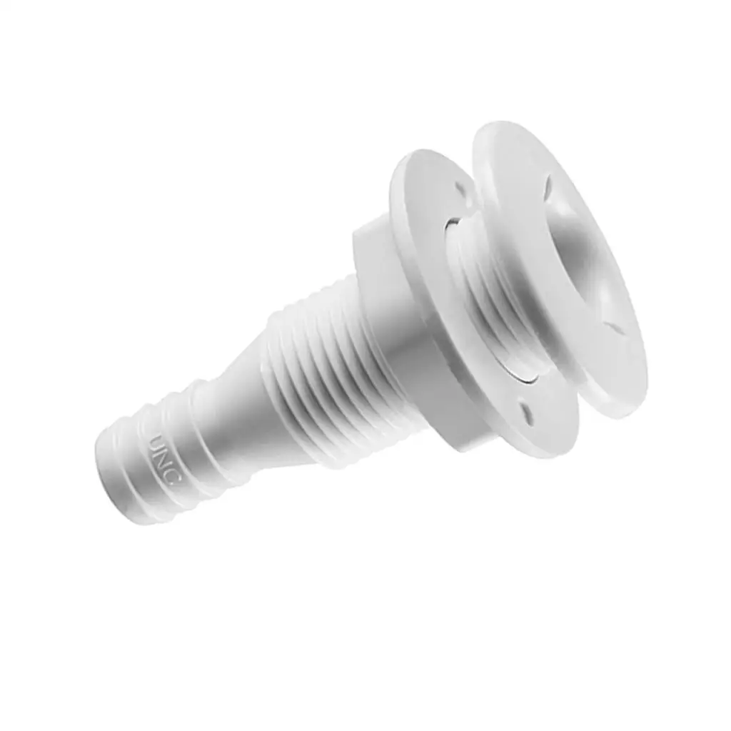 

3x5/8 inch White Nylon Thru-Hull Bilge Pump and Aerator Hose Fitting for Boats