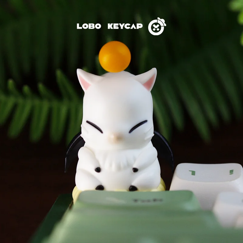 Персонализированная механическая клавиатура Final Fantasy Moogle может заменить колпачки для клавиш с героями мультфильмов Esc, материал из смолы, индивидуальные периферийные подарки