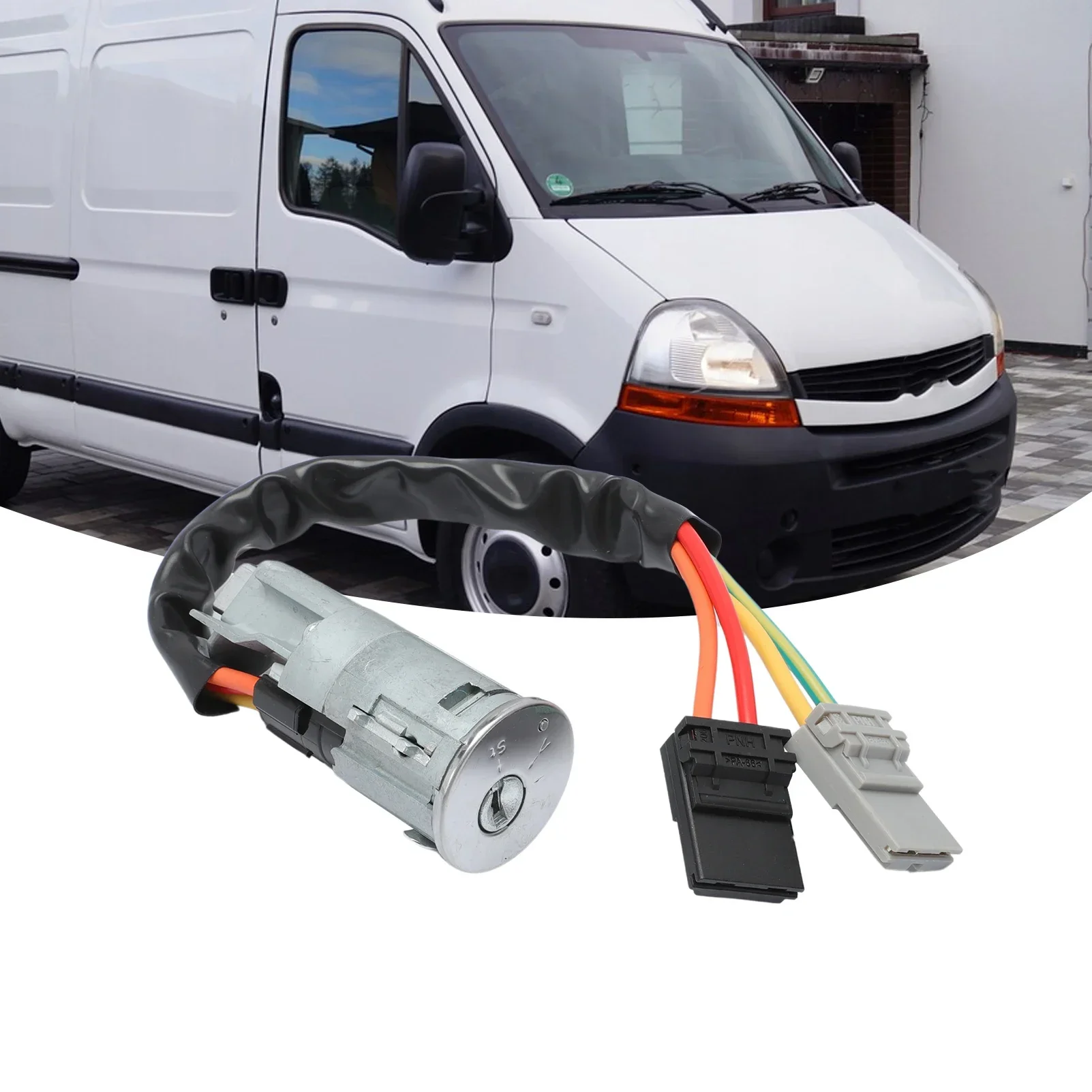 Cylinder Switch Kit Start Steering Lock Fuel Cap Front Rear Side Door Compatible with Master 2 Movano 7701471591 7701471592