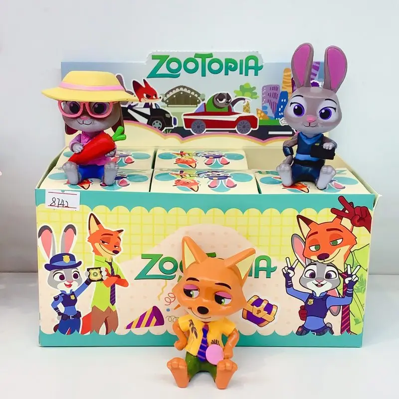 

Zootopia Blind Box Action Figures Cute Cartoon Desk Ornaments Collectible Toys Kids Birthday Gifts Student Rewards Desktop Decor