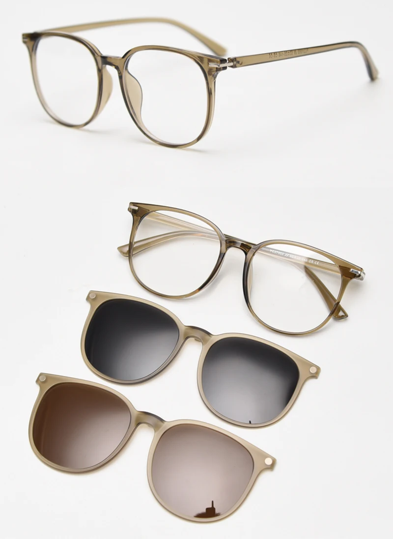 Peekaboo Magnetische Clip-On-Sonnenbrille, polarisiert, für Herren, modisch, TR90, quadratische Sonnenbrille, UV400, für Damen, Schwarz, Grau, Unisex, 2024, Geschenk – Detail 7