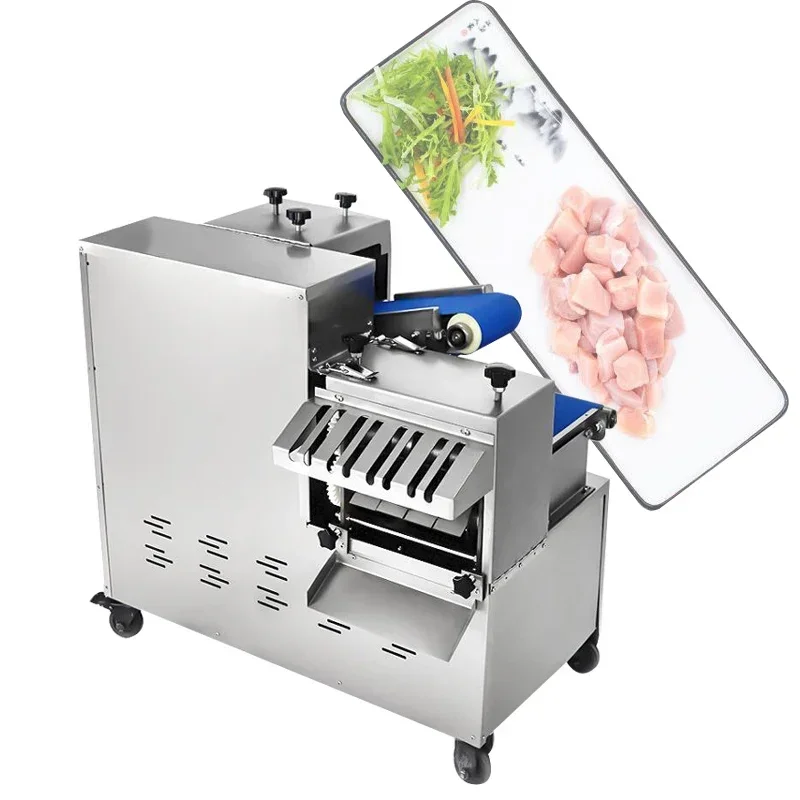 

Meat Dicing Machine 3 Sets Of Knives Fresh Meat Dicing Machine Commercial Automatic Meat Cutting Machine