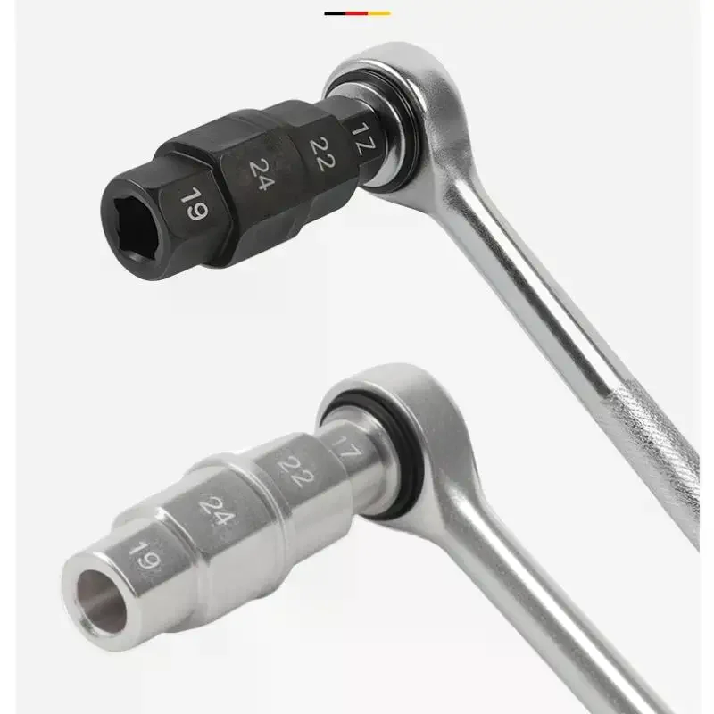 Hex Axle Tool Universal Chrome Silver Hex Wrench Removal Tool Hex Allen Axle Spindle Tool For Motorcycle Front Axle Wheel