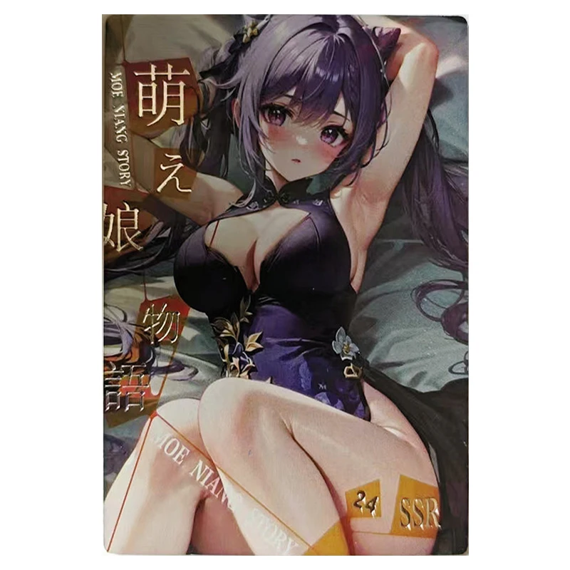 Anime Goddess Story Rare SSR Game Collectible Cards Nahida Keqing Nilou Ganyu Lynette Kokomi Fischl Toys for boys Birthday Gift