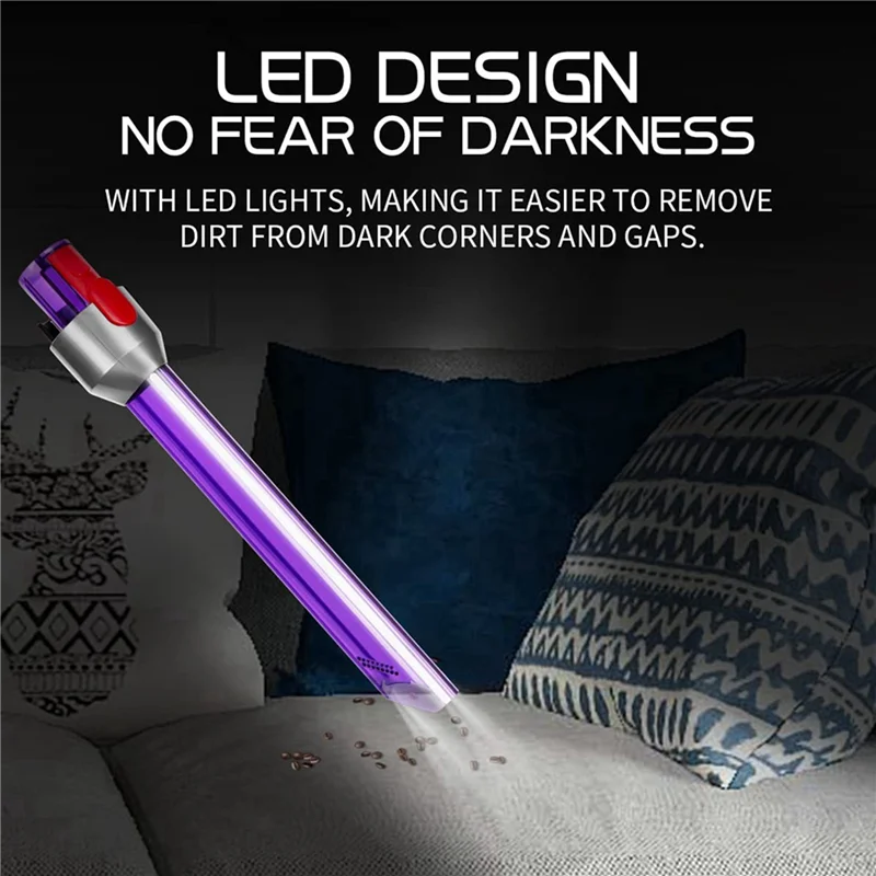 A20M 2X QUICK RELEASE เครื่องมือรอยแยกหัวฉีดแปรง,LED Light สําหรับ Dyson V7 V8 V10 V11 แคบ Slit หัวฉีดพื้นที่ดูดหัว