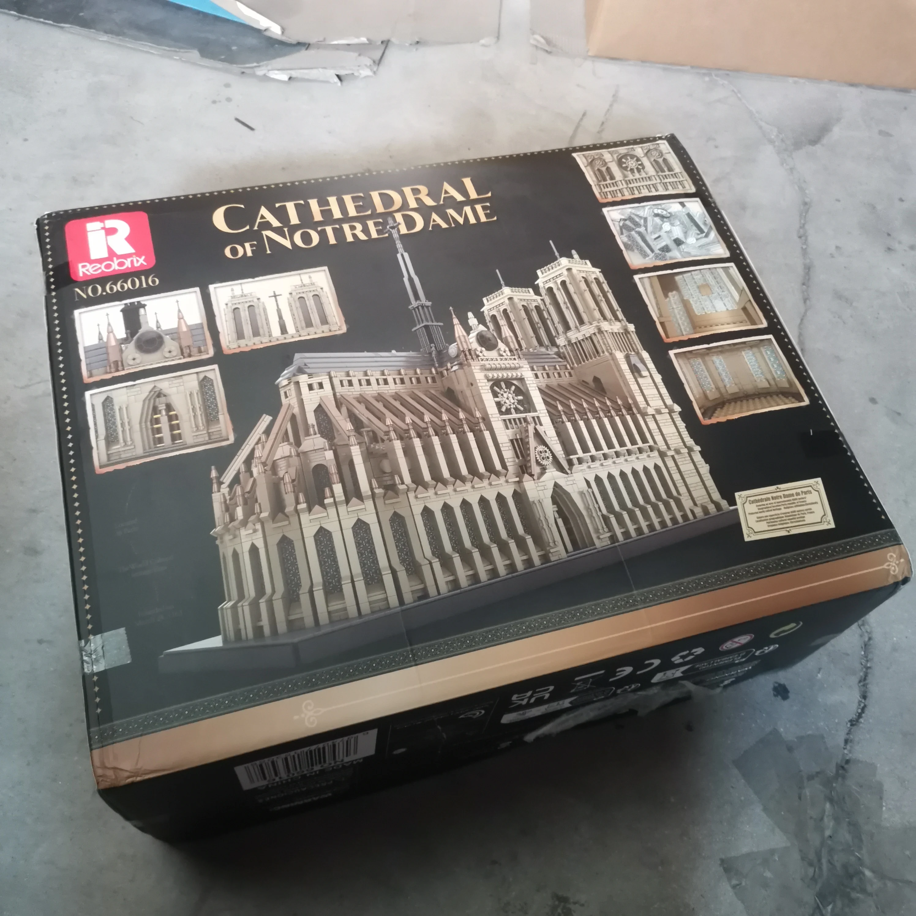 

С оригинальной коробкой, серия архитектуры, головоломка Нотр-Дам, модель собора, детская игрушка-блок, подарок на Рождество и день рождения