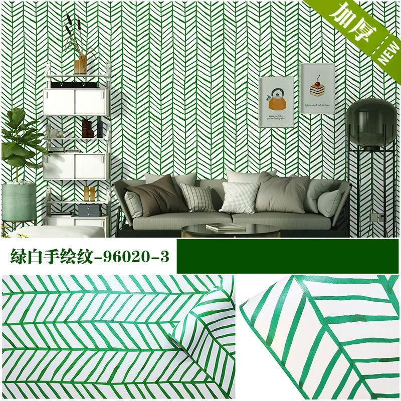 

Vinyl Herringbone Lines Peel and Stick Wallpaper Black/Green/Blue/Red/White Self Adhesive Wallpaper Bathroom For Home Wall Decor