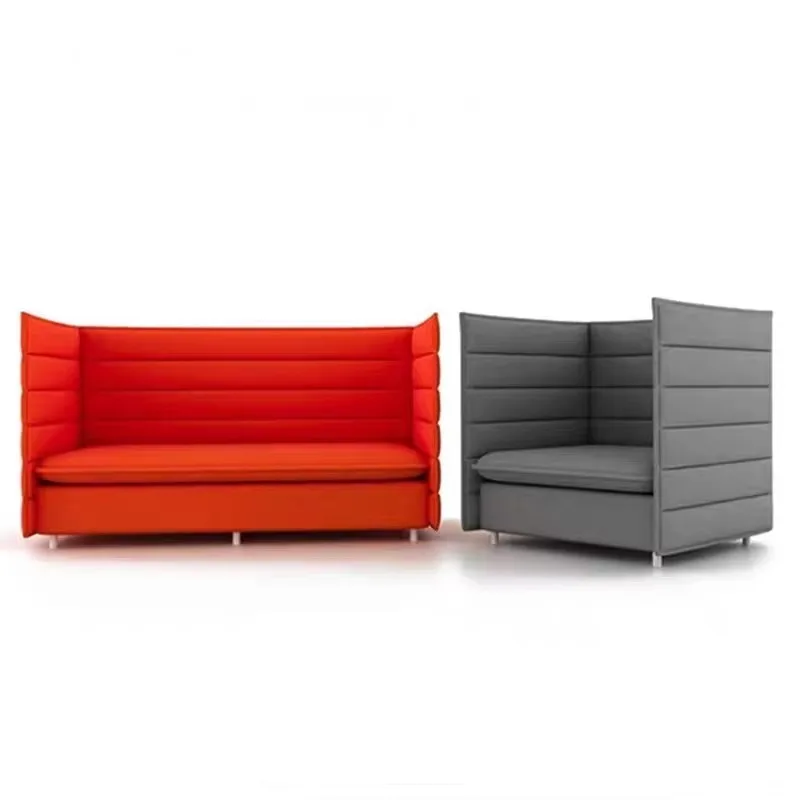 

Designer Office Sofa Sales Department Hotel Reception Sofa Single Double Triple Combination High Back Card Seat