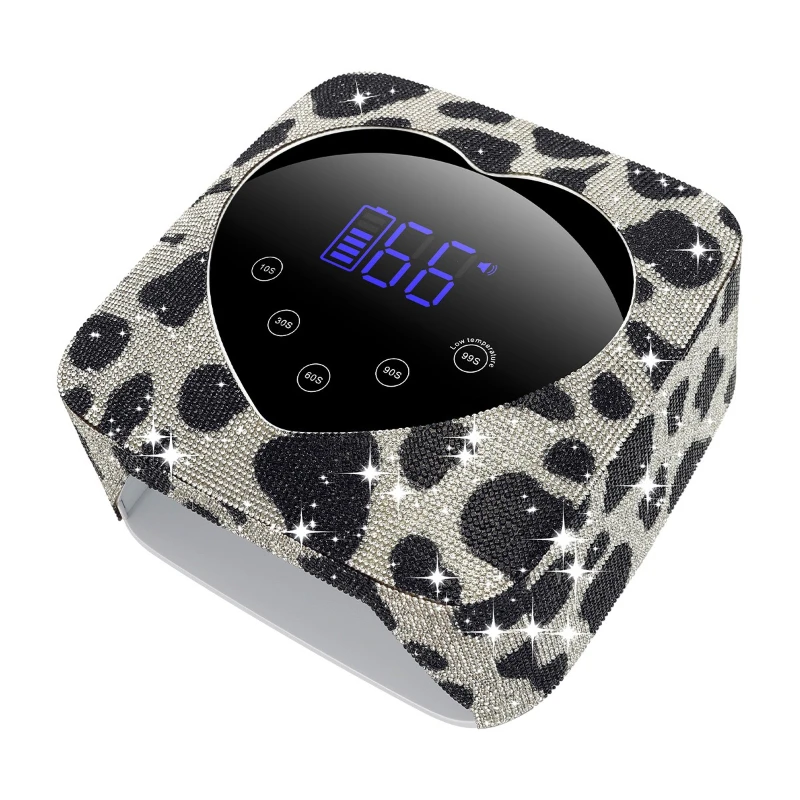 

Milk pattern diamond-set rechargeable manicure light phototherapy machine non-black hand wireless manicure phototherapy light