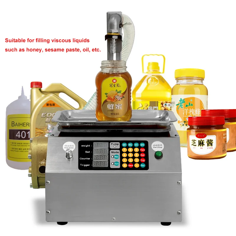 Automatic Dispensing Filling Machine Electronic Scale Liquid Filler Oil Water Wine Juice Honey Sesame Liquid Filling Machine