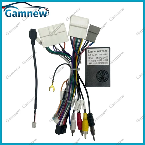 Imagen 2 del producto Adaptador de arnés de cableado de 16 pines para coche, decodificador de caja Canbus, Cable de alimentación de Radio para Nissan Kicks Frontier 2022+