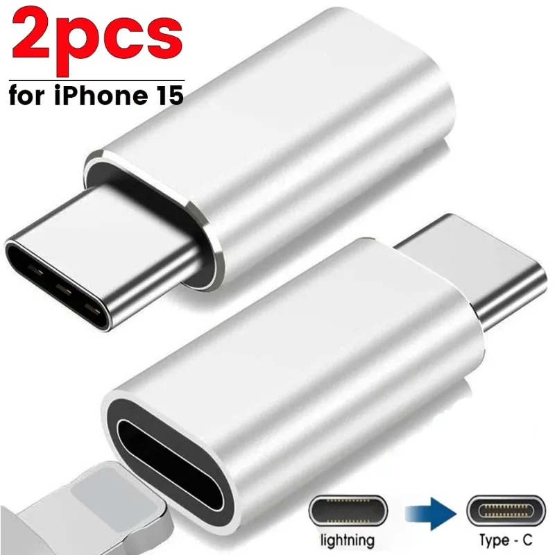 2-1Pcs Cellphone Adapters Type C To Apple IOS Male To Female Quick Charging Converters for IPhone 15 Pro Max Samsung Z Flip 5