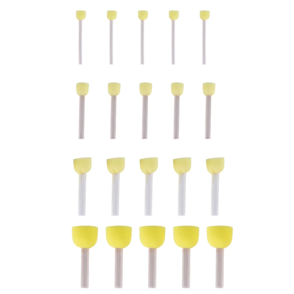 

20 PCS 's Painting Brush Round Sponges Set Brushes s DIY Tools for Bamboo Toddlers