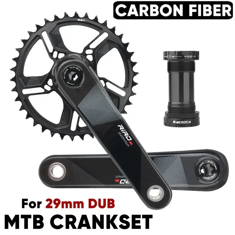 riro carbon crank 29MM ultralight mtb carbon Fiber Bicycle Crank 110/130BCD MS Direct Mount mountain bike 11/12 Speed Crankset