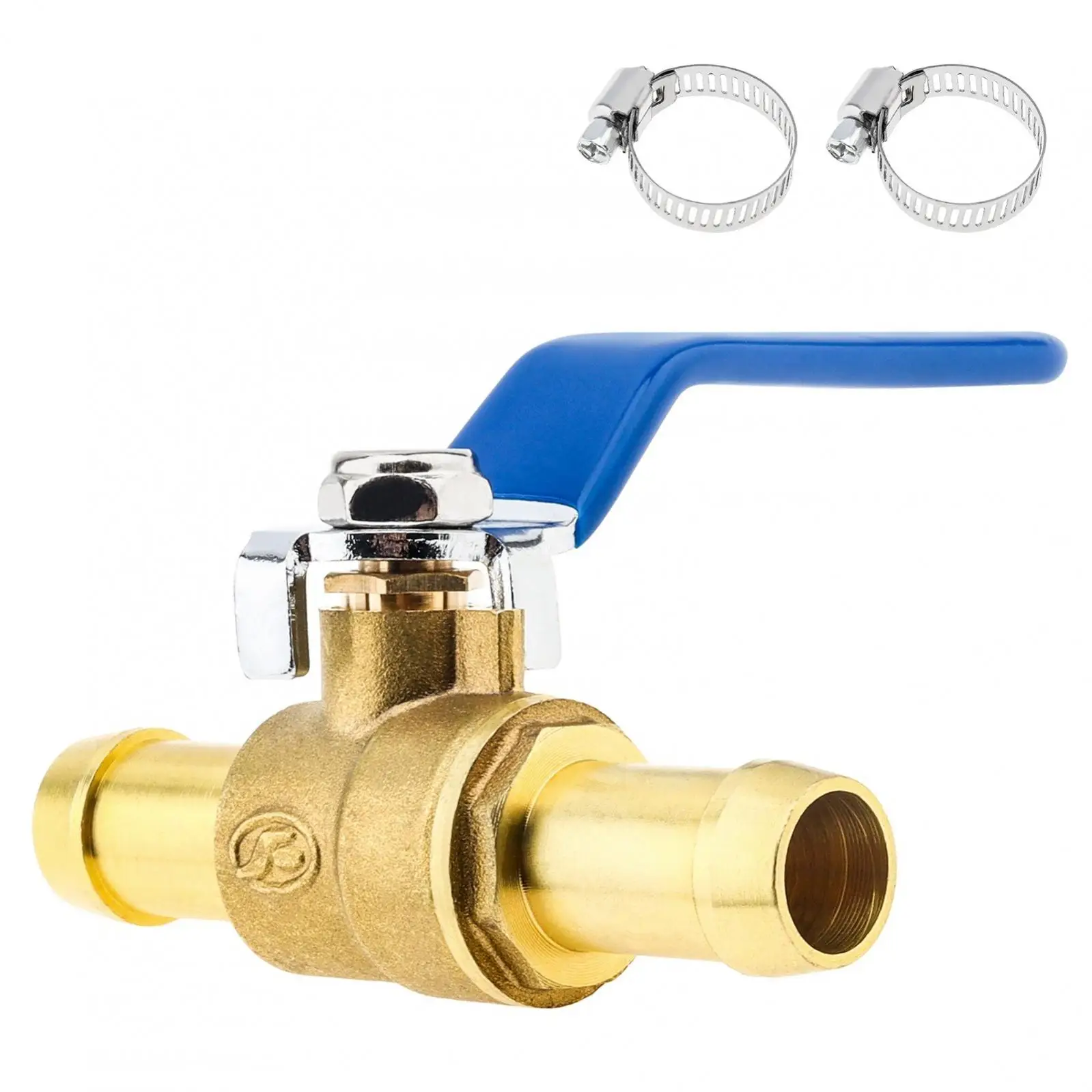 5/8inch Hose Barb Shut Off Valve for Water Pipe / Air / Fuel, Pipe Tubing Fitting Mini Ball Valve Valve & Parts