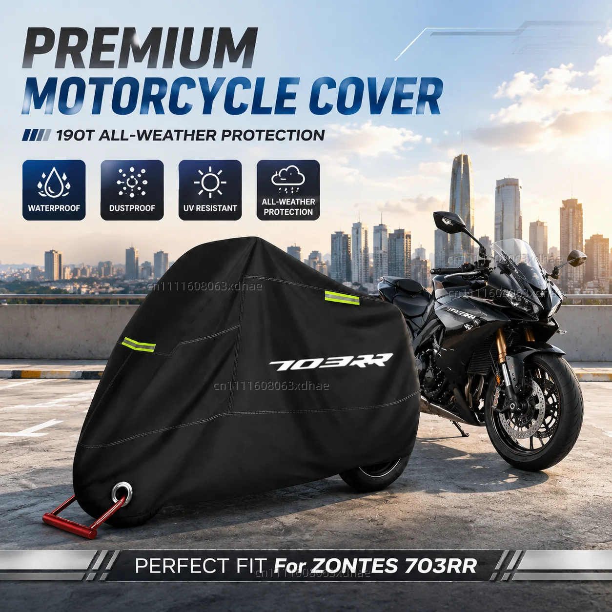 

Motorcycle Cover All Season Waterproof Dust Rain UV Protection 190T Oxford Cloth For For ZONTES 703RR 703 RR rr 2025 2024