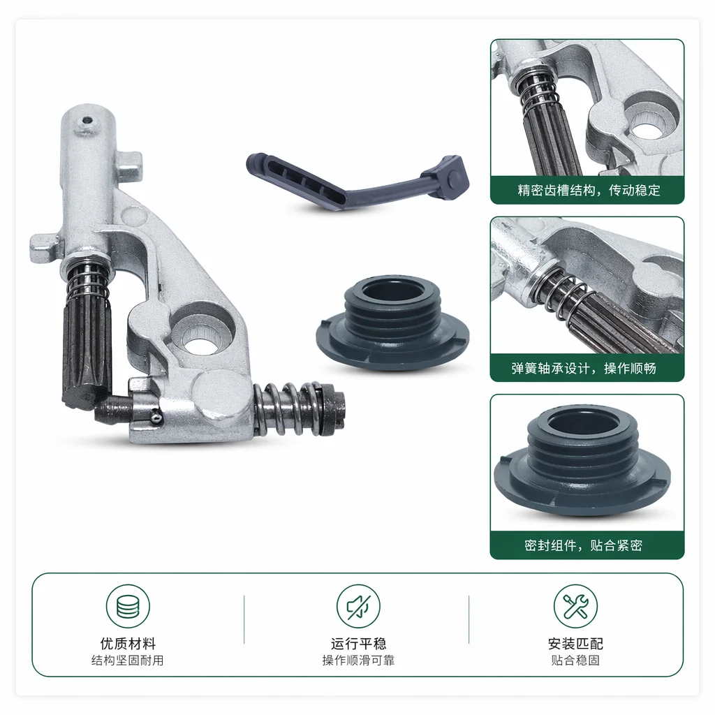 Oiler Worm Gear Pump Pinion Kit Oil Line Replacement For Husqvarna 455 Rancher 455E 460 Chainsaw Saw Parts 537261501 537252601