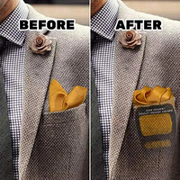 3PCS Suit Pocket Handkerchief Fixed Clip Board Handkerchief Support Board Fixing Plate Thin Weight Unnoticeable