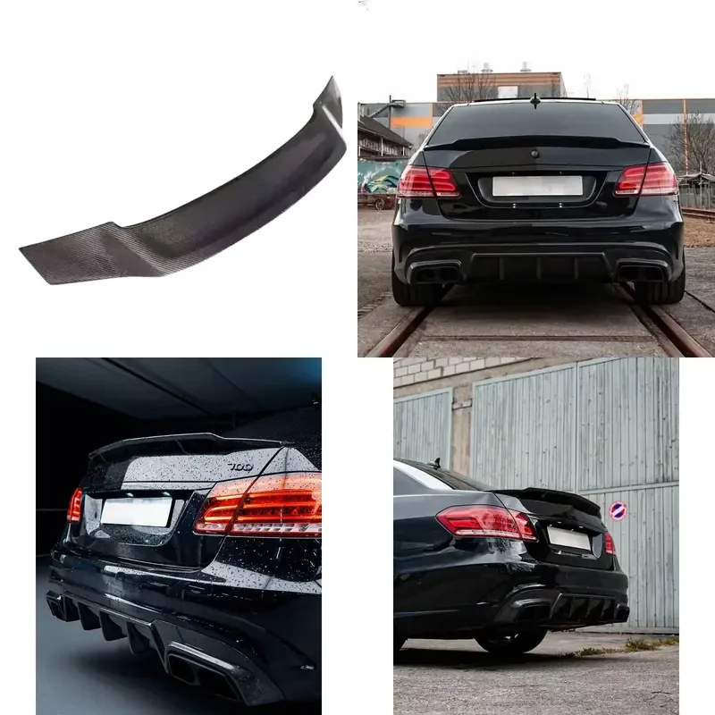 for Mercedes Benz W212 E250 E350 E500 R Type Automotive Spoiler Carbon Fiber Rear Wing High Gloss Finish Car Body Kit