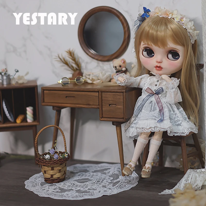 

YESTARY 1/6 Bjd Doll Furniture Obitsu 11 Toy Wood Chair Doll Accessories Toy Fashion Wood Dresser Dollhouse Furniture For Dolls